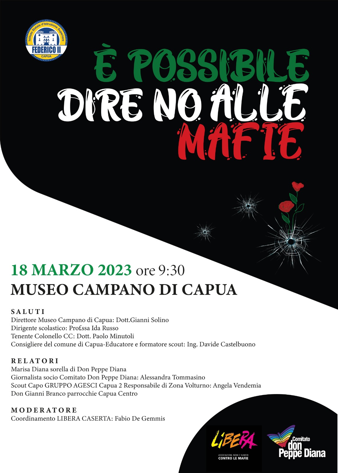 “E’ POSSIBILE DIRE NO ALLE MAFIE…” 18 marzo 2023 MUSEO CAMPANO DI CAPUA