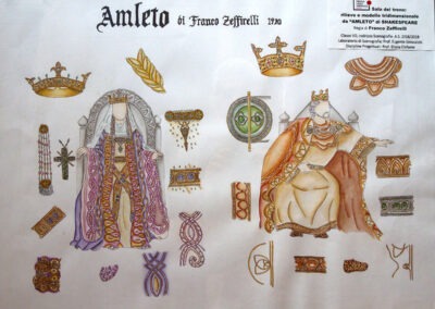 Studio di costumi e scenografie de “Amleto” di Franco Zeffirelli