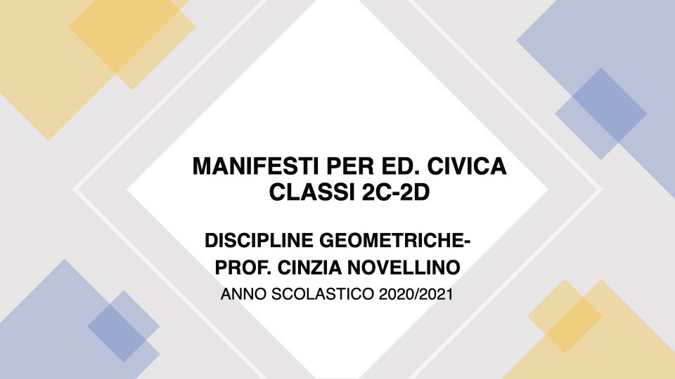 Manifesti per Ed. Civica –  Classi 2C-2D