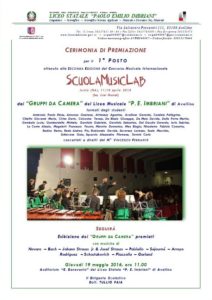 Manifesto Premiazione Bis - ScuolaMusicLab 2016